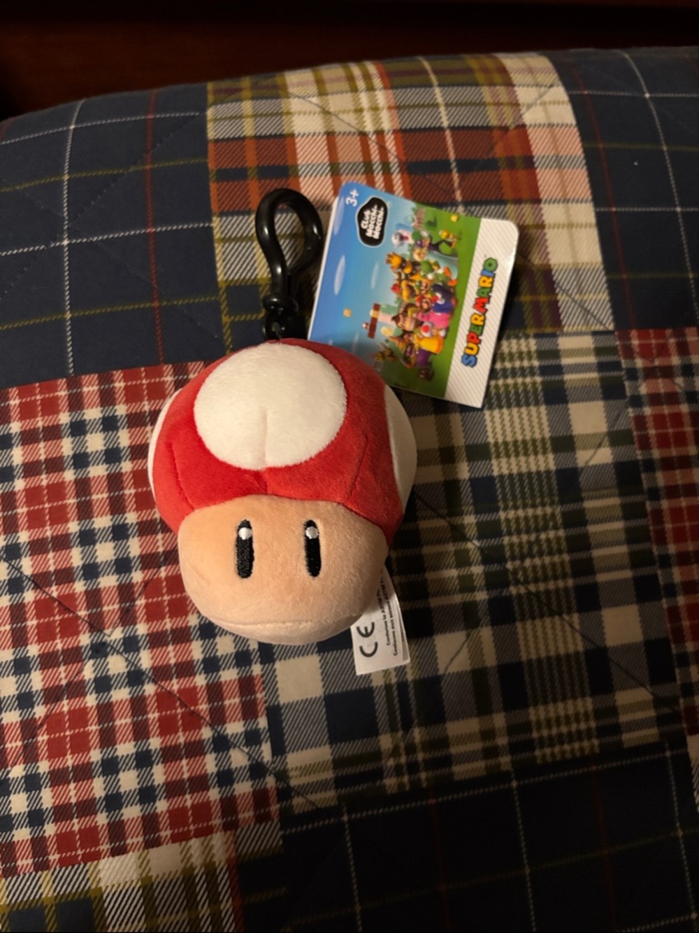 Nintendo Red and White Mushroom Plush Keychain